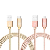 2 Pack Durable Braided Micro USB Cables (10ft)
