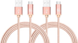 2 Pack Durable Braided Micro USB Cables (10ft)