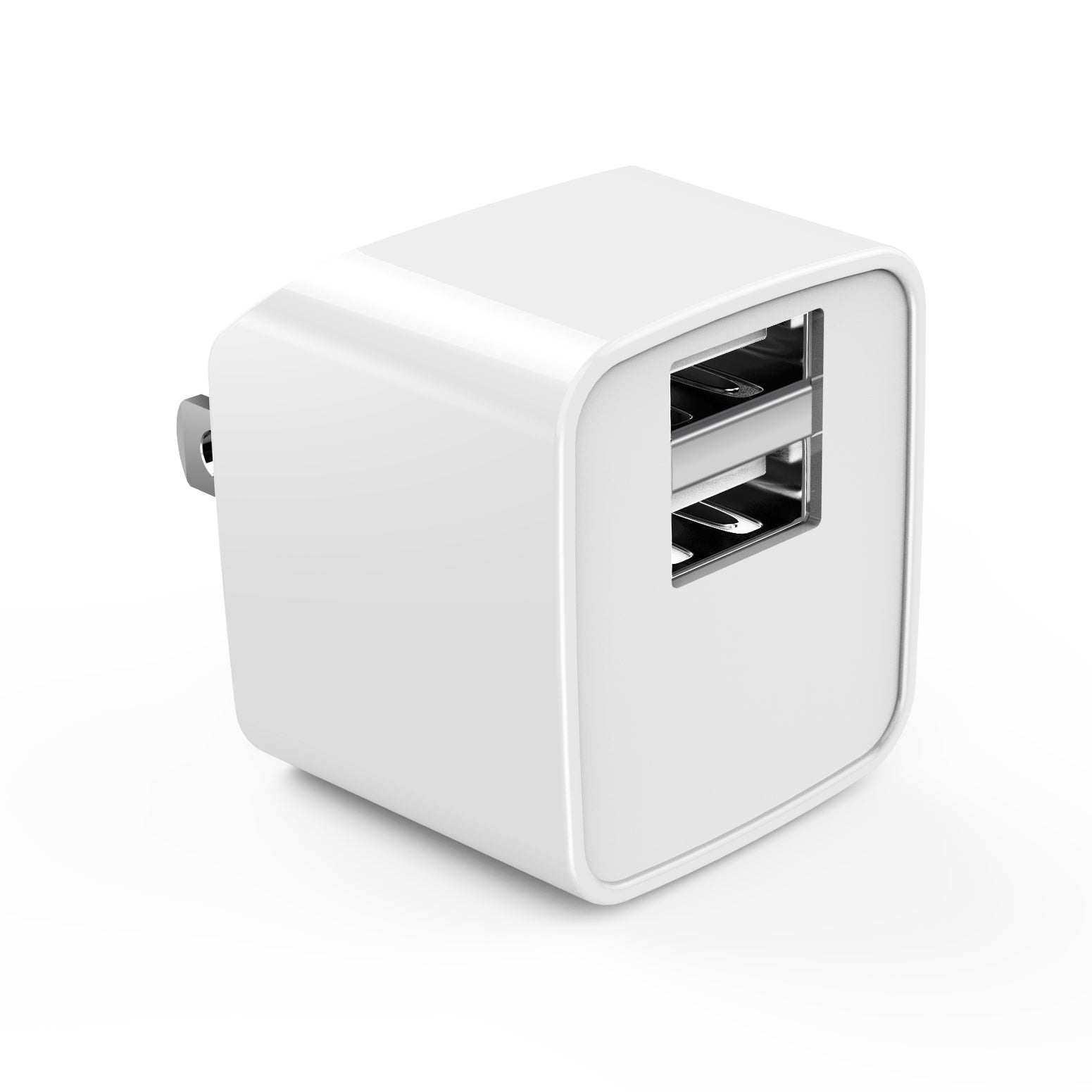 LAX 2 Port USB Wall Charger 2.4A with Apple MFi Certified Iphone Cable (6ft)