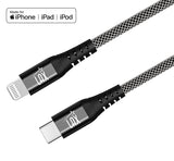LAX USB C to Lightning Cable - 4 FT [Apple MFi Certified] Fast Charging Braided Sync Cord, Compatible with iOS Devices iPhone 11/11 Pro/11 Pro Max/XS Max/XS/XR/X/8 Plus/8, iPad & More