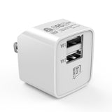 LAX 2 Port USB Wall Charger 2.4A with Apple MFi Certified Lightning Cable (6ft)