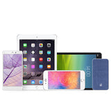 LAX Stylish Fabric 10000mAh Dual USB Portable Power Bank Battery with Dual Inputs Lightning and Micro