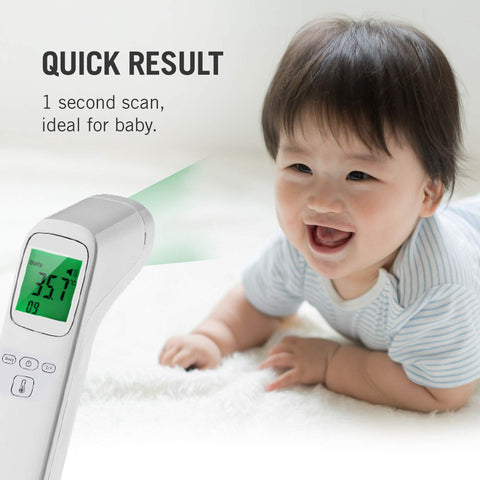 LAX Forehead Thermometer for Adults Forehead and Baby with Fever Alarm &Temperature of Objects