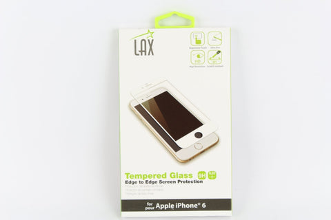 LAX Gadgets Screen Protectors for iPhone 6 - Retail Packaging - White