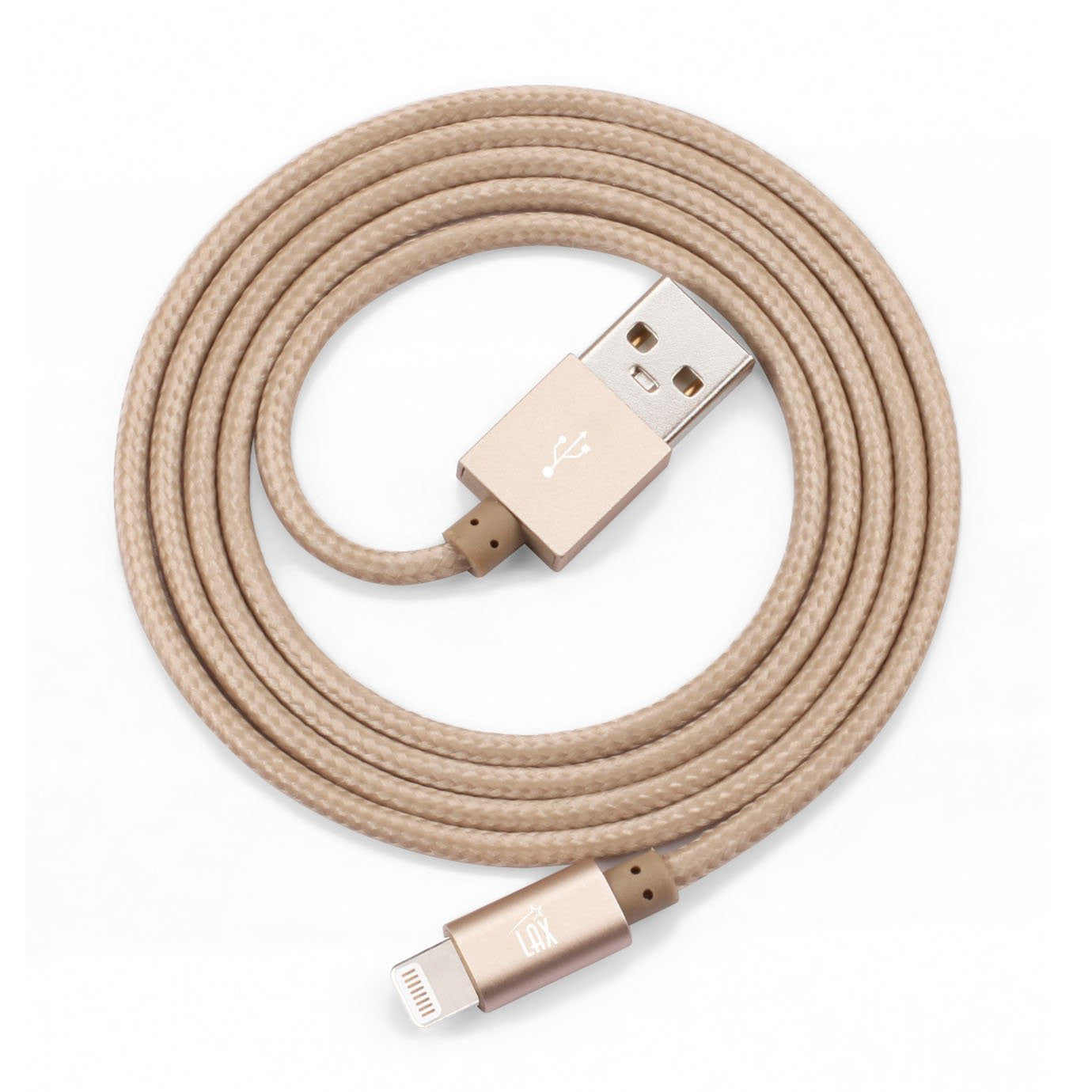 [2 Pack] LAX 10ft Long Apple MFi Certified iPhone Charger - Durable Braided Iphone Cord for iPhone 6s / 6s Plus / 6 / 6 Plus / 5s / 5c / 5 / iPad Air 2 / Air / Mini 4 / 3 / 2 / Pro / (Gold)