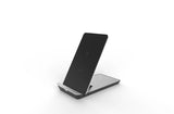 Folding 10W Wireless Charger Stand - Black / Silver