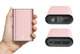 LAX 8000mAh Dual USB Power Bank - Aluminum Finish - Fast 2.1A Charging