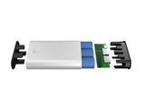 LAX 8000mAh Dual USB Power Bank - Aluminum Finish - Fast 2.1A Charging