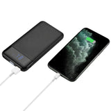 LAX Vegan Leather Power Bank - 12000mAh Battery Backup, Ultra Slim Design - Portable Charger Compatible with iPhone 11, 11 Pro, 11 Pro Max, X, XS Max, Samsung Galaxy S10, S9, More