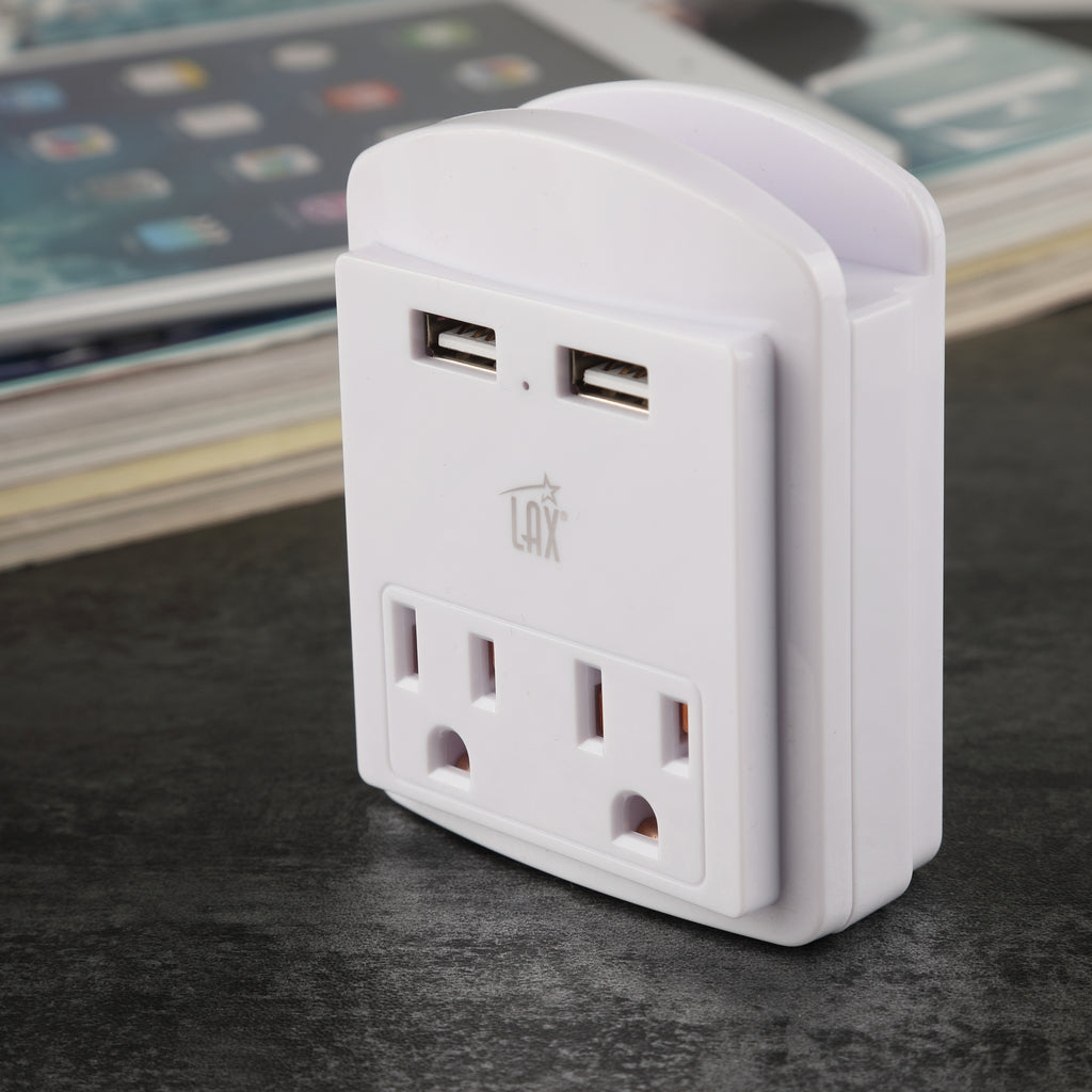 Surge Protector 2 or 6 Wall Outlets and 2 USB Ports