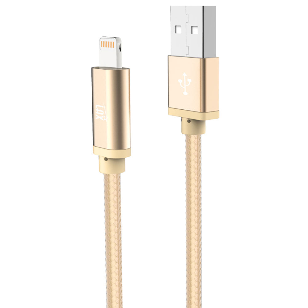 [2 Pack] iPhone charger, LAX Gadgets Iphone to USB Braided Cable (4ft) for iPhone 6s 6 Plus 5s 5c 5, iPad Pro Air 2, mini [Apple MFi Certified] (Gray)