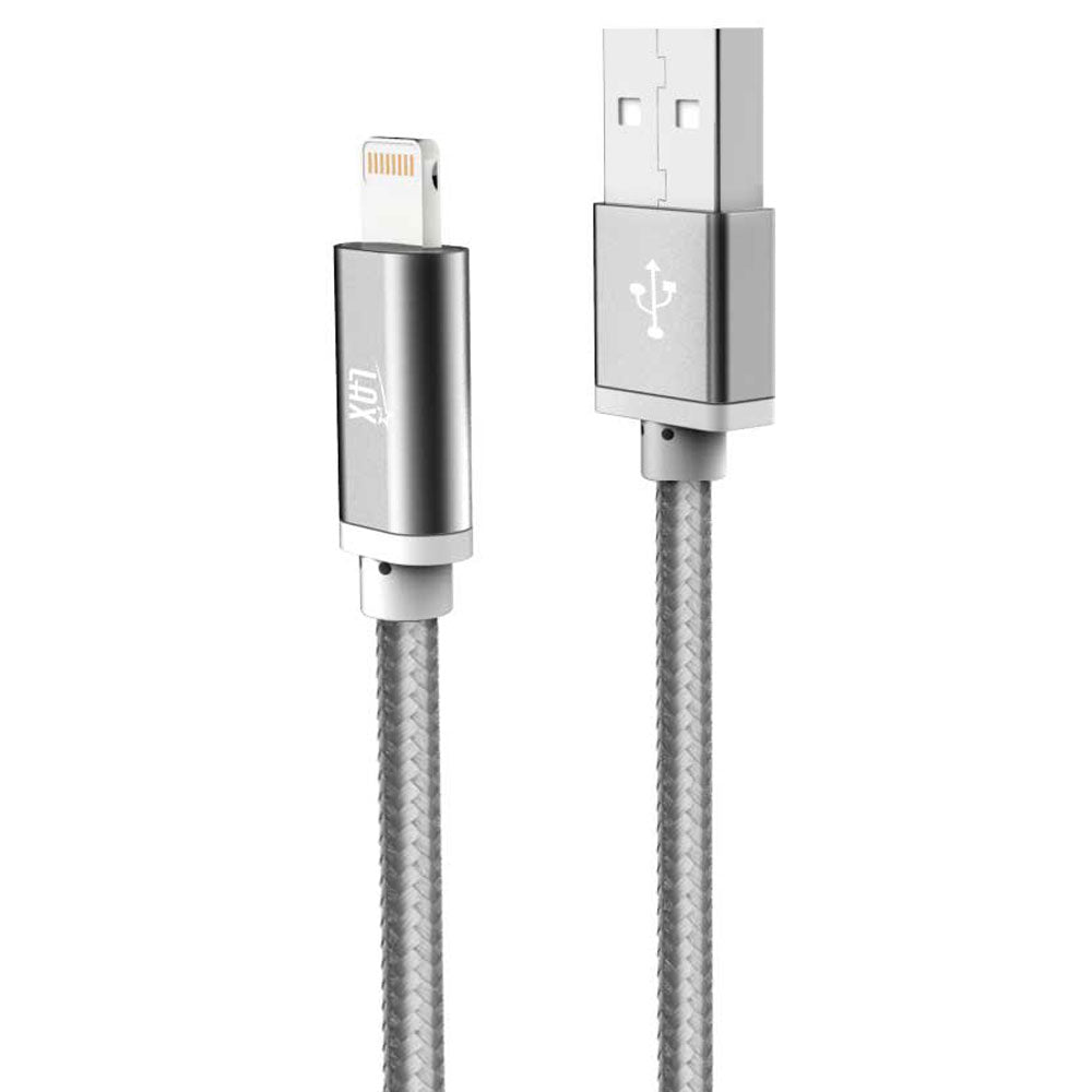 [2 Pack] iPhone charger, LAX Gadgets Iphone to USB Braided Cable (4ft) for iPhone 6s 6 Plus 5s 5c 5, iPad Pro Air 2, mini [Apple MFi Certified] (Gray)