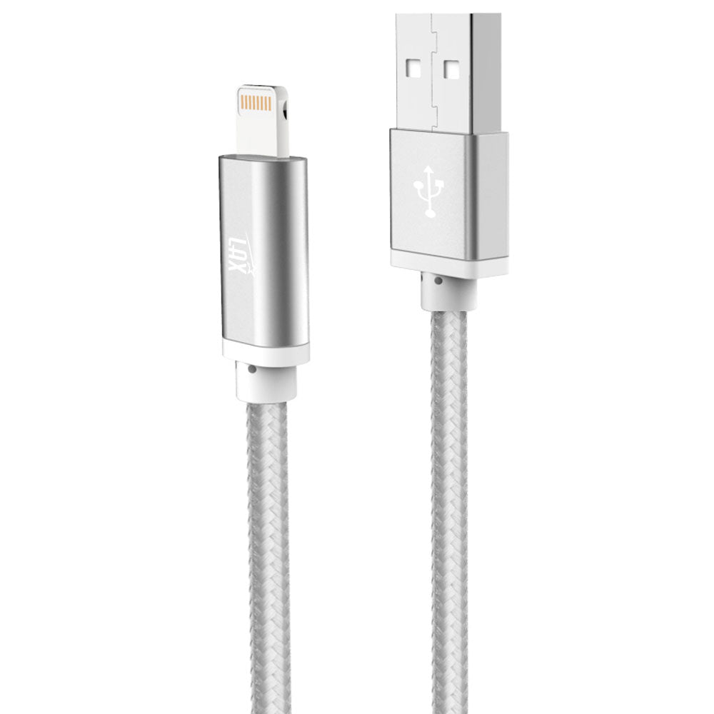 [2 Pack] iPhone charger, LAX Gadgets Iphone to USB Braided Cable (4ft) for iPhone 6s 6 Plus 5s 5c 5, iPad Pro Air 2, mini [Apple MFi Certified] (Gray)