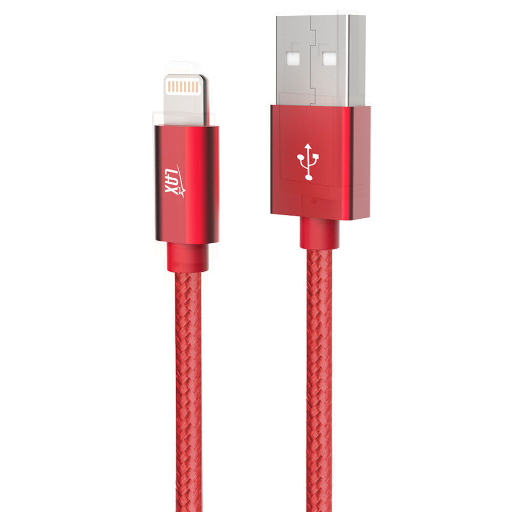 [2 Pack] iPhone charger, LAX Gadgets Iphone to USB Braided Cable (4ft) for iPhone 6s 6 Plus 5s 5c 5, iPad Pro Air 2, mini [Apple MFi Certified] (Gray)