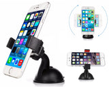 Universal Adjustable Car Mount Dashboard Windshield Phone Holder for iPhone, Samsung Galaxy, Android, Smartphones