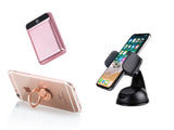 Bundle: Powerful Compact 12,000mAh Dual USB Power Bank + Dashboard Car Mount for Smartphones + Finger Grip Ring Stand