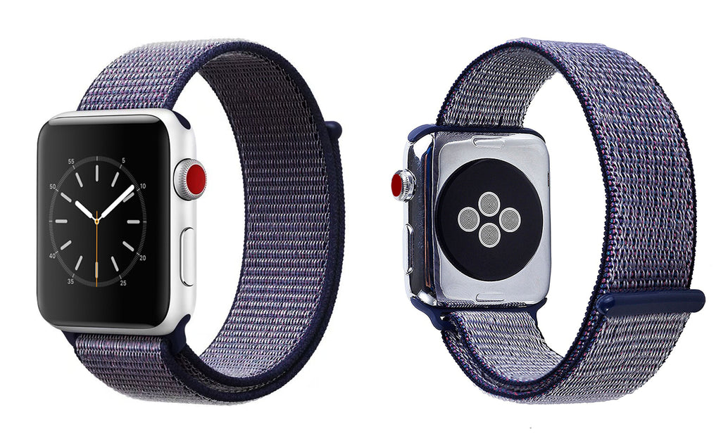 Breathable Nylon Sport Loop Band (Adjustable Velcro) for Apple Watch Series 1/2/3 Sport, Edition