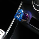 LAX 3 Port USB Car Charger - Iridescent Chrome