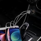 3-Port Car Charger with 2 USB Ports and 1 USB-C Port