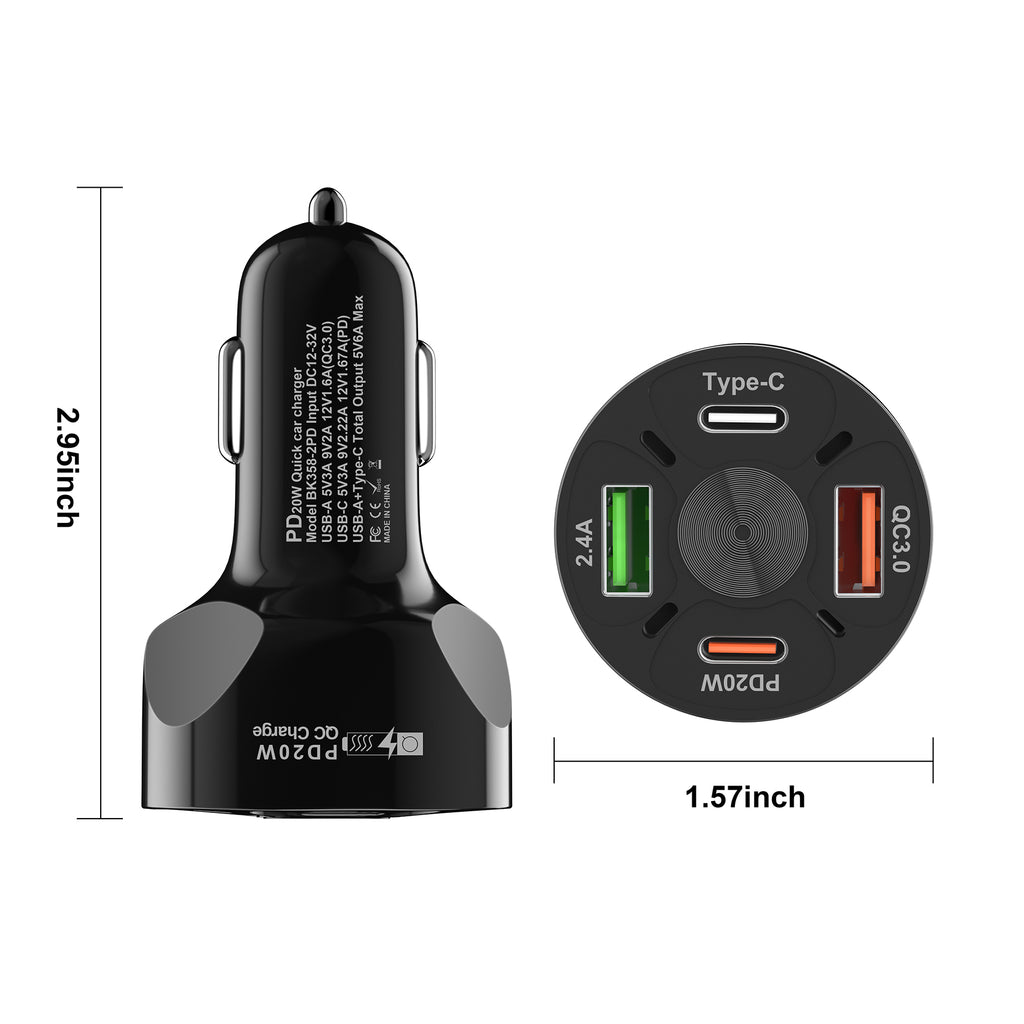 LAX 4 Port Car Charger