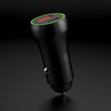 LAX Car Charger USBPD 20W with 1 USB-C and 1 USB-A with Apple MFi Certified USB-C to Lightning Cable 6ft - Black
