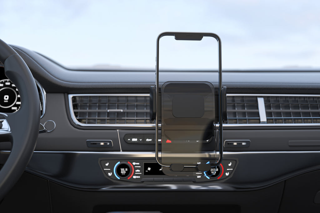LAX Cradle Vent Phone Holder for Car - Adjustable Side Jaws, Portable with Quick Release Button - Premium Phone Mount for Car- Clear