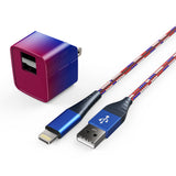 LAX 2 Port USB Wall Charger 2.4A with Apple MFi Certified Lightning Cable (6ft)