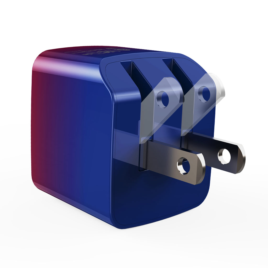 LAX 2 Port USB Wall Charger 2.4A with Apple MFi Certified Iphone Cable (6ft)