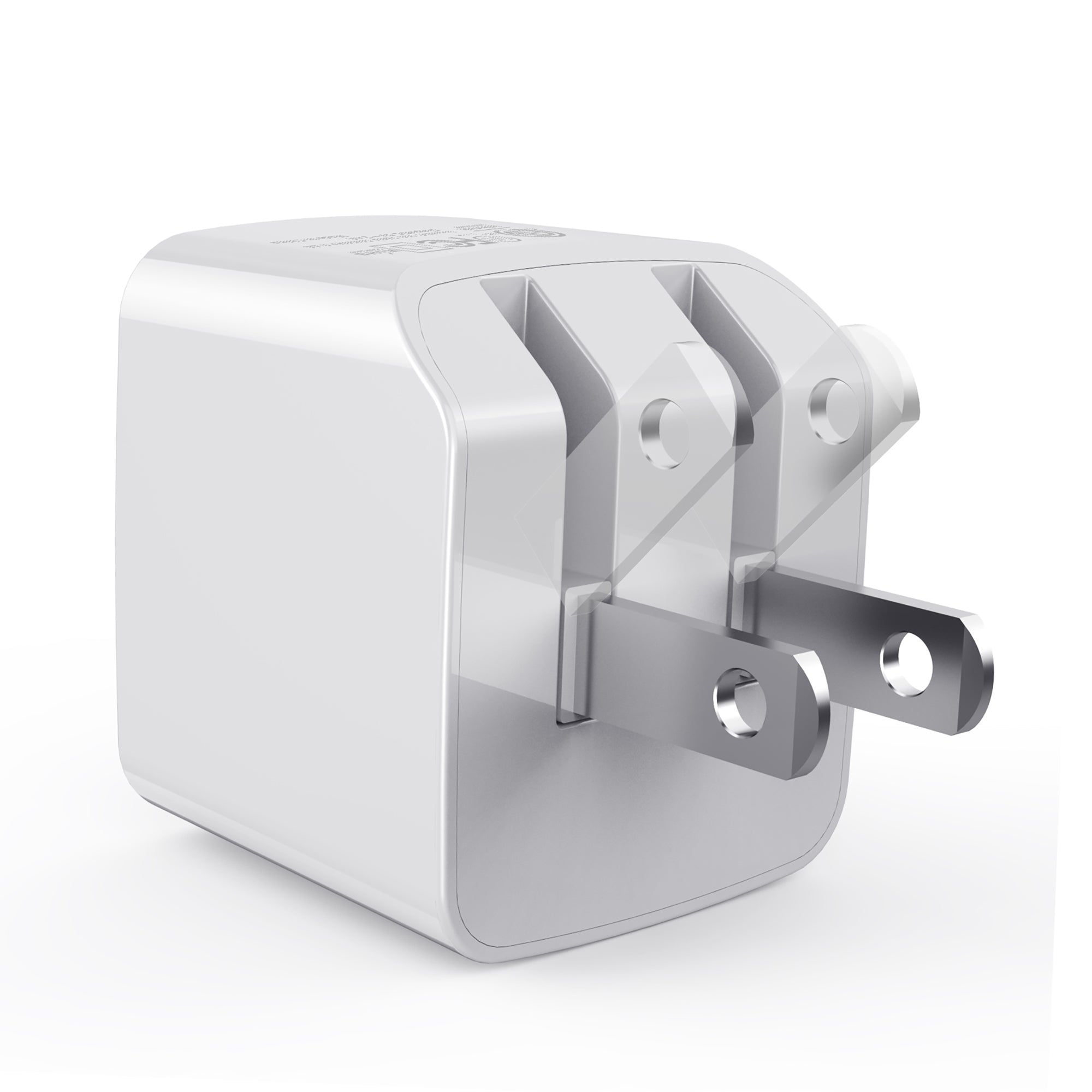 LAX 2 Port USB Wall Charger 2.4A with Apple MFi Certified Iphone Cable (6ft)