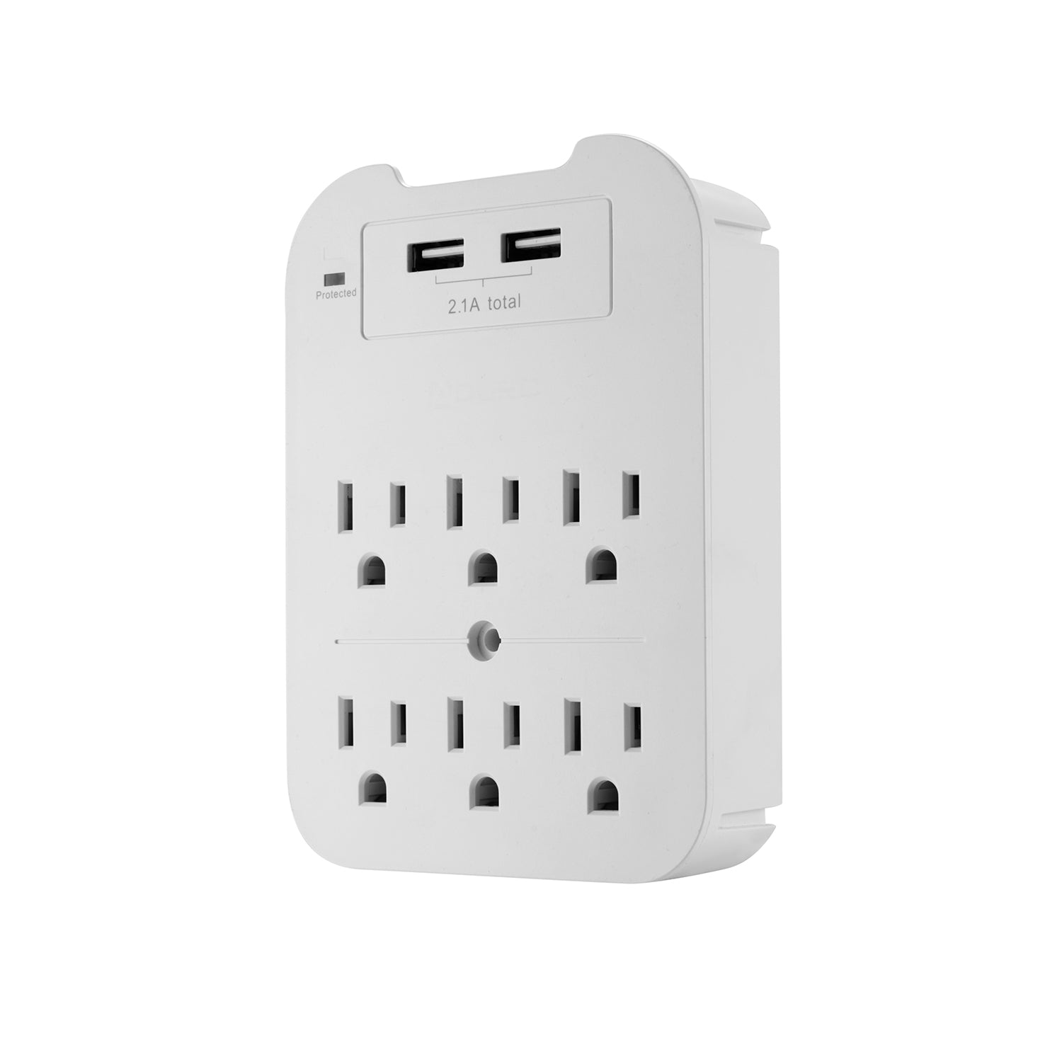 Surge Protector 2 or 6 Wall Outlets and 2 USB Ports