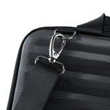 LAX 13-Inch Laptop and Tablet Case – Protective Outer Hard-Shell Shoulder Bag Sleeve - 10 Pockets for Tablet, Smartphone, Pens, Cards - Moisture & Water Resistant - Removable Strap - Leather Handles