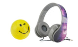 Music Combo: On-Ear Wired Headphones with Fun Emoji Bluetooth Speaker