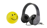 Music Combo: On-Ear Wired Headphones with Fun Emoji Bluetooth Speaker