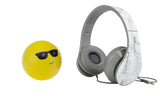 Music Combo: On-Ear Wired Headphones with Fun Emoji Bluetooth Speaker