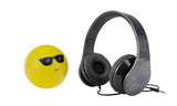 Music Combo: On-Ear Wired Headphones with Fun Emoji Bluetooth Speaker