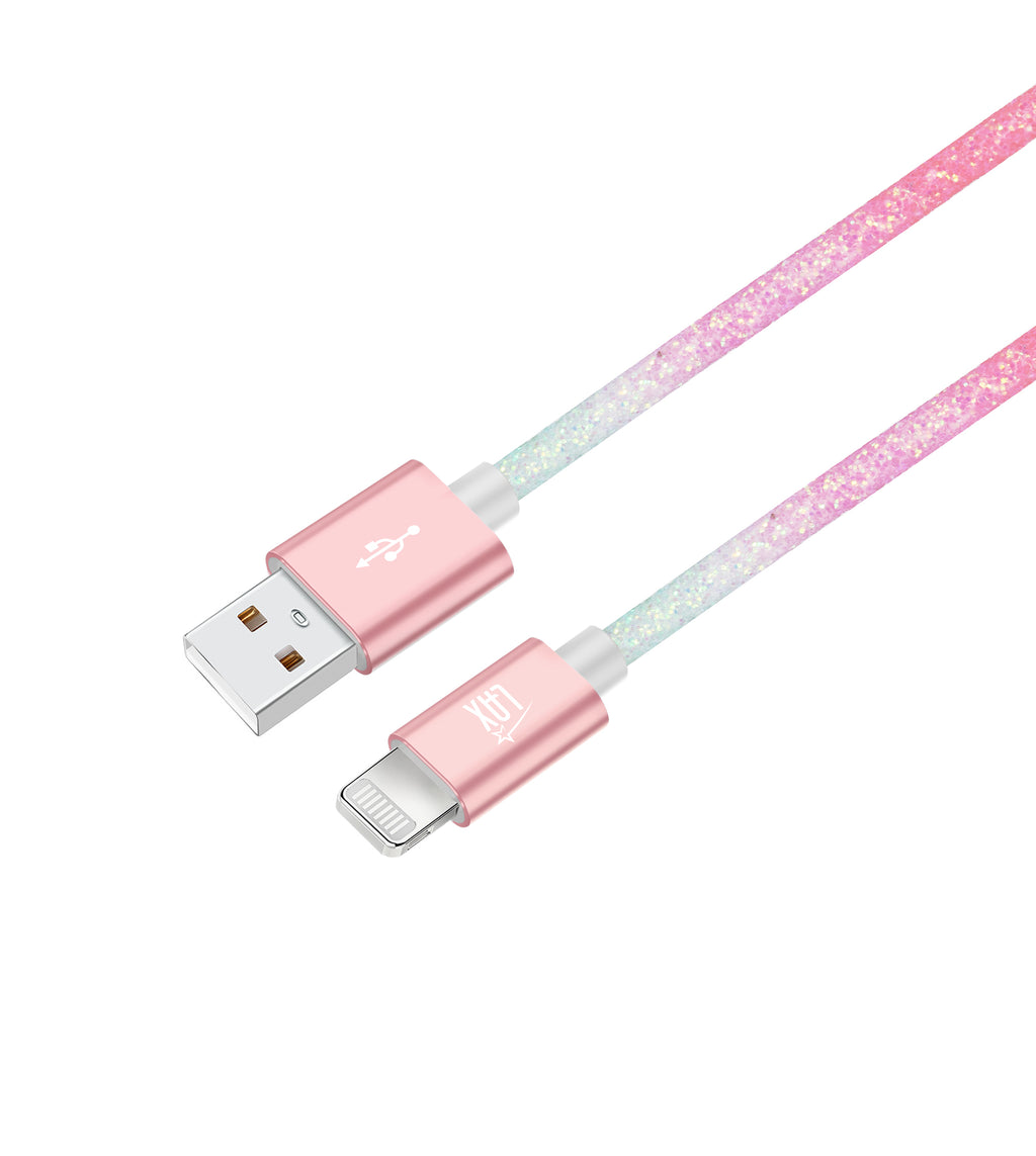 Apple MFi Certified Colorful Glitter Iphone Cables for iPhone and iPad
