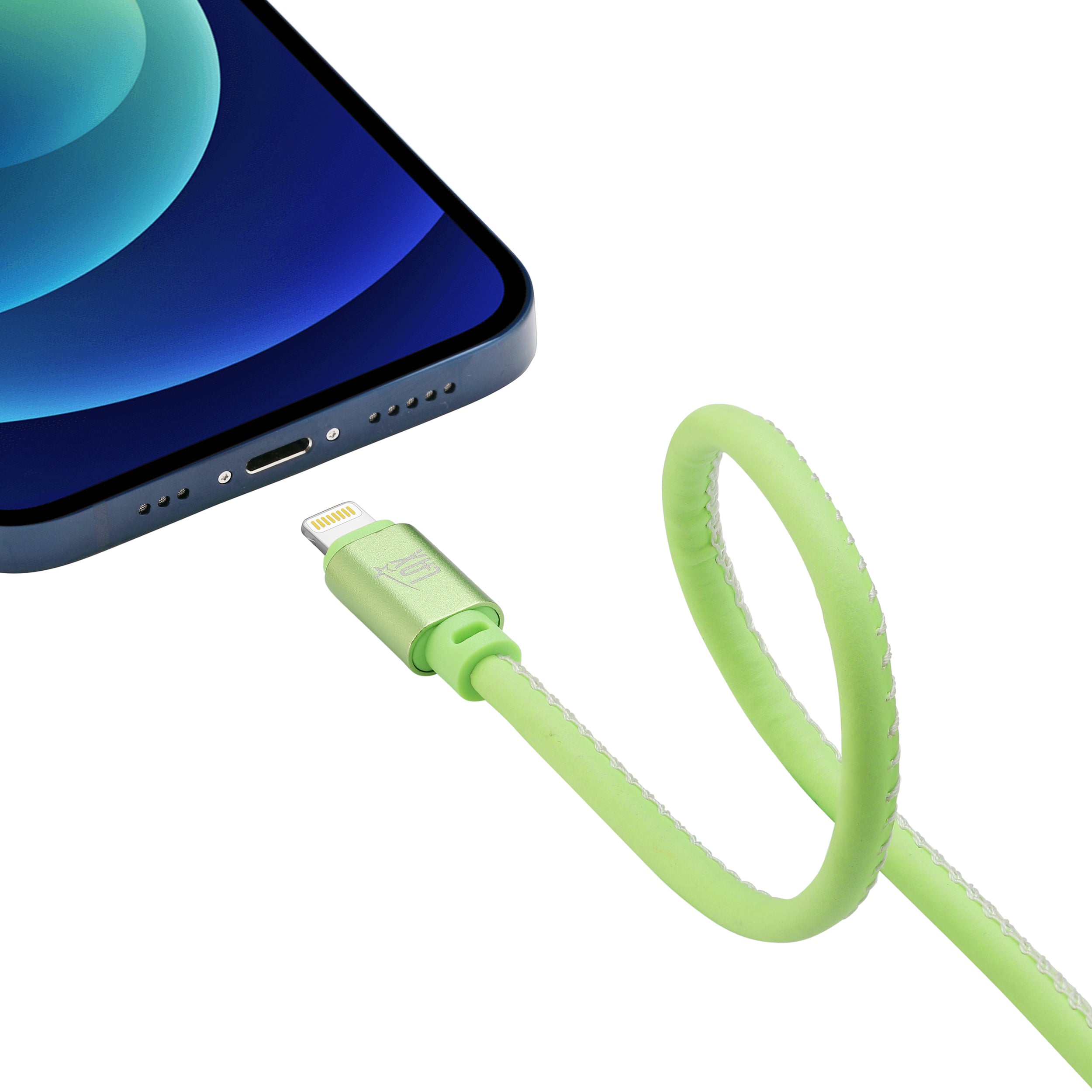 Glow in the Dark Apple MFi Certified USB to Iphone Cable (10 Feet)