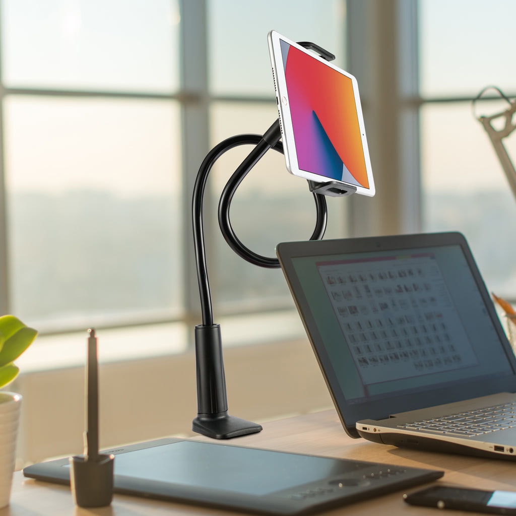 Goose Neck Tablet Clamp Desk Mount