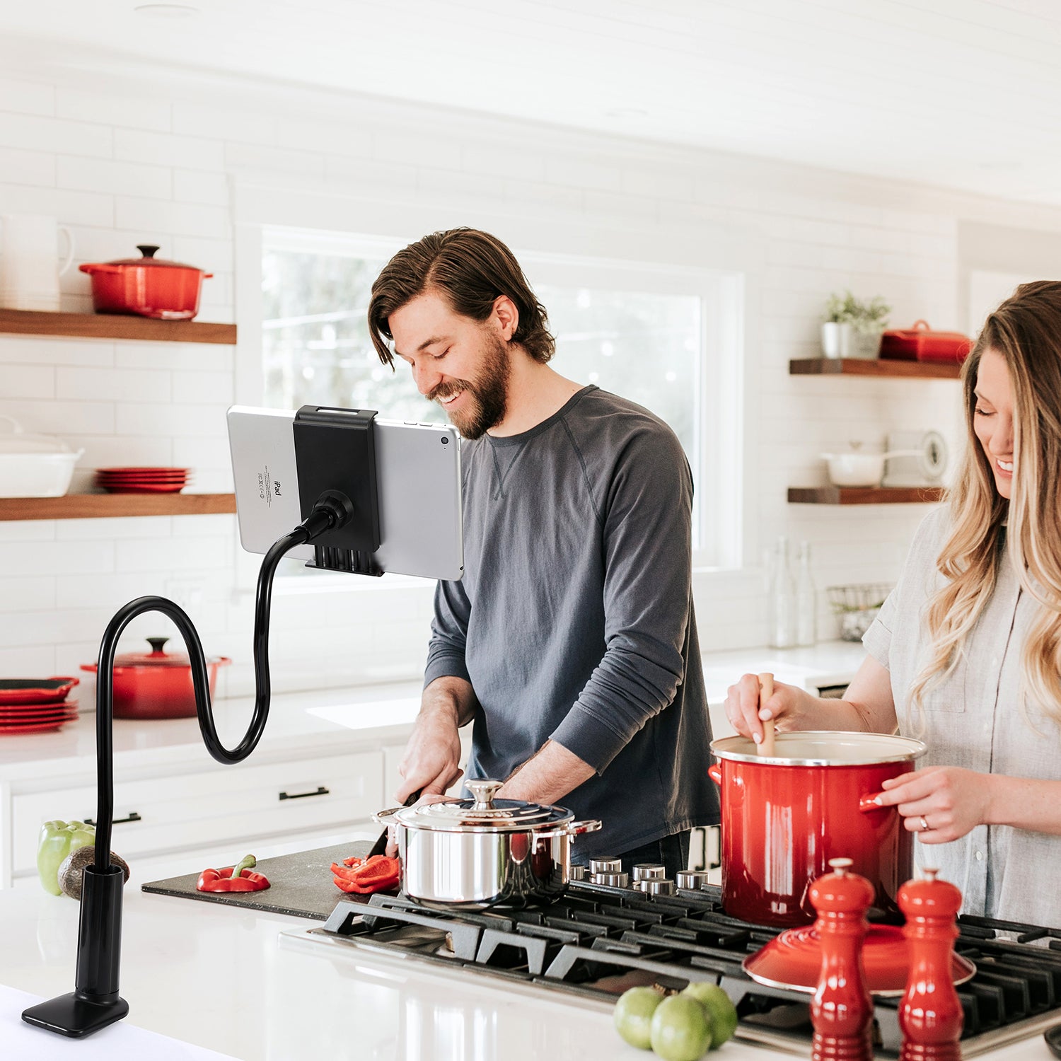 Goose Neck Tablet Clamp Desk Mount