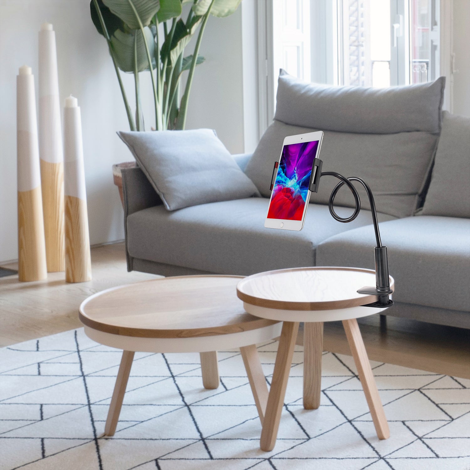 Goose Neck Tablet Clamp Desk Mount