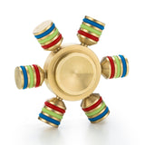 Spin Wars – 6 Sided Metallic Fidget Spinner - Customizable, Glow in the Dark Anxiety, Stress Relief