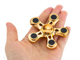 Spin Wars – 6 Sided Metallic Fidget Spinner - Customizable, Glow in the Dark Anxiety, Stress Relief