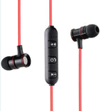 Magnetic, Travel Friendly In-Ear Headphones with Mic for iPhone, Samsung, Android - Red