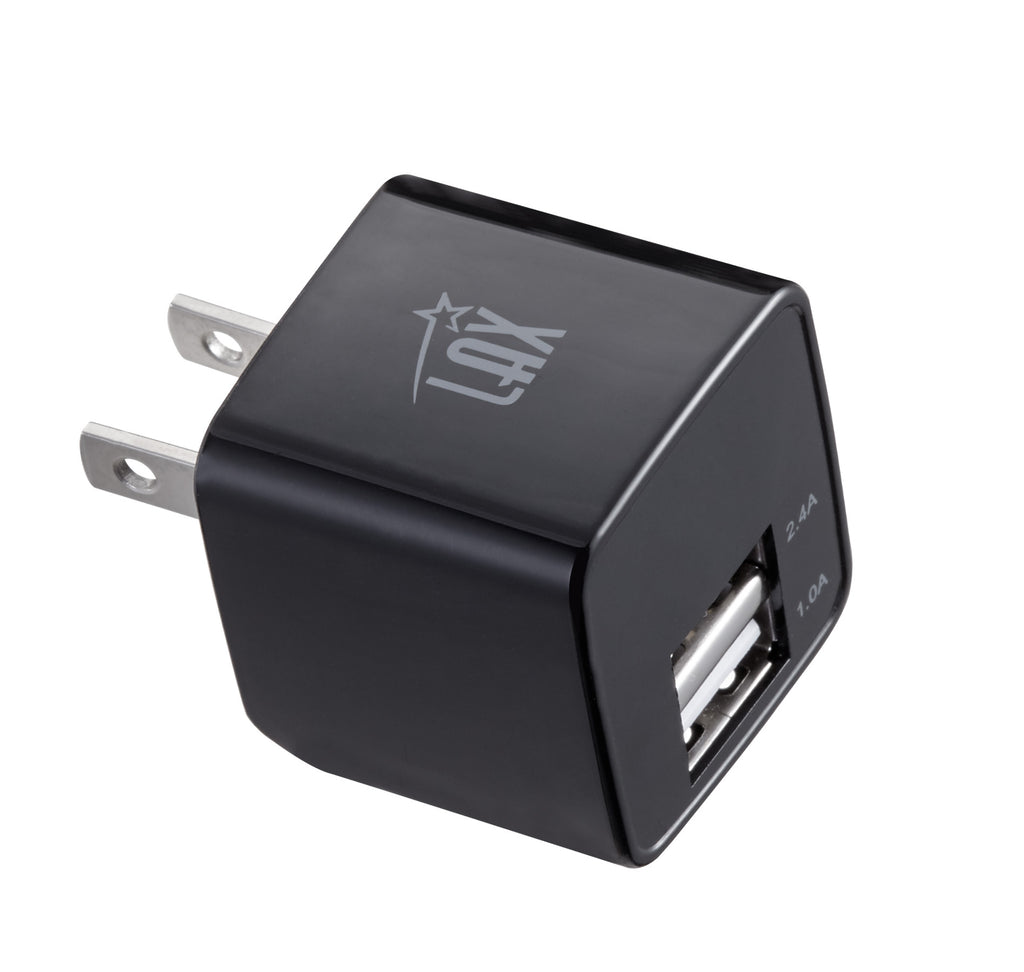 LAX Dual USB Wall Charger - Ultra Compact, Travel Friendly - ETL Listed (cETLus)