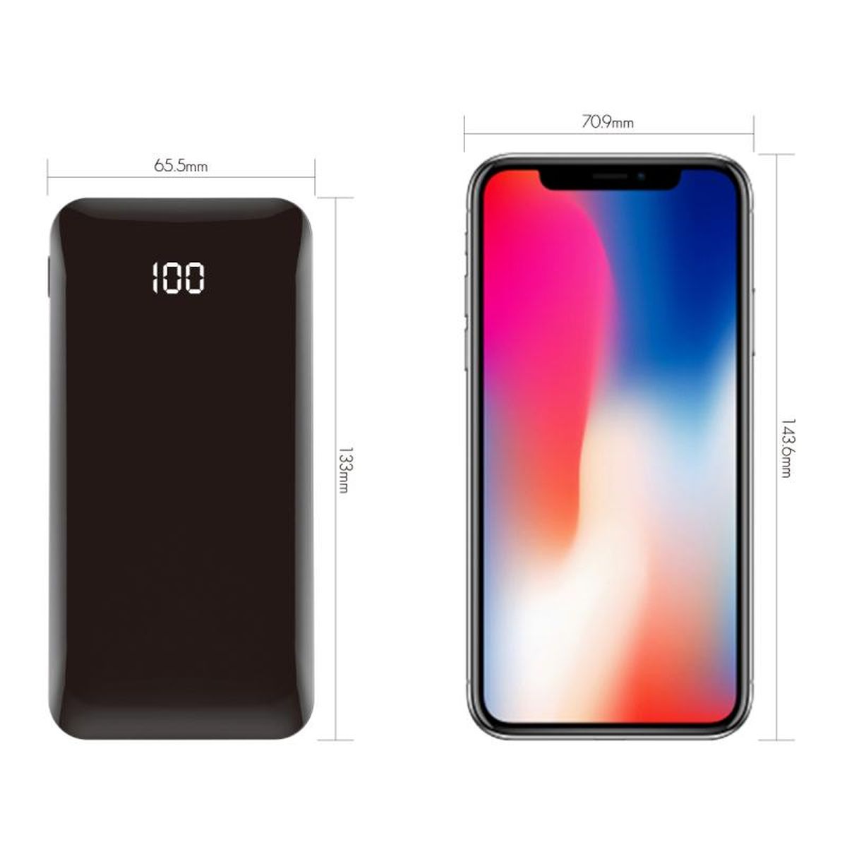 LAX 7200mAh Power Bank with Smart LED Display