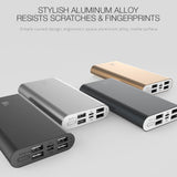 LAX Pro 16800 Portable Charger Battery Backup 4 High Speed Charging USB Ports (Black)