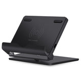 LAX QI Wireless Charging Pad Stand for Mobile Phones - 360 Rotating Base Smartphone Stand - Aluminum Multi-Angle Battery Charger for Samsung Galaxy & Apple iPhone X / 8 / 8 Plus