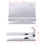 LAX QI Wireless Charging Pad Stand for Mobile Phones - 360 Rotating Base Smartphone Stand - Aluminum Multi-Angle Battery Charger for Samsung Galaxy & Apple iPhone X / 8 / 8 Plus