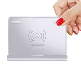 LAX QI Wireless Charging Pad Stand for Mobile Phones - 360 Rotating Base Smartphone Stand - Aluminum Multi-Angle Battery Charger for Samsung Galaxy & Apple iPhone X / 8 / 8 Plus