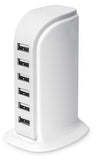 LAX 6-Port USB Desktop Charging Station - UL Listed for Safety